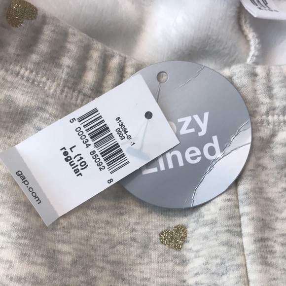 COPY - NWT! The cutest Gap kids cozy lined heart leggings 💜💗💚🧡 - Picture 2 of 3